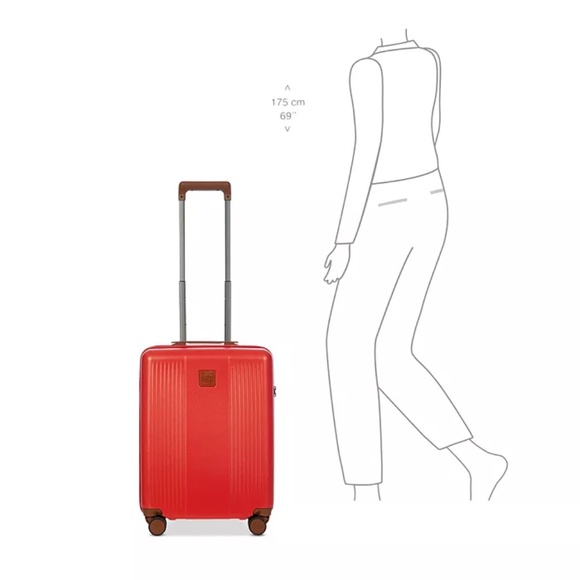 New With Tags Bric's Ferrara 3 Piece Spinner Suitcase Set - Beautiful Bright Red - Picture 11 of 14